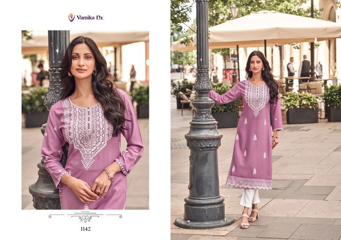 Rooh Vol 8 By Vamika Nx Rayon Viscose Lakhnawi Kurti With Bottom Wholesale Price In Surat
